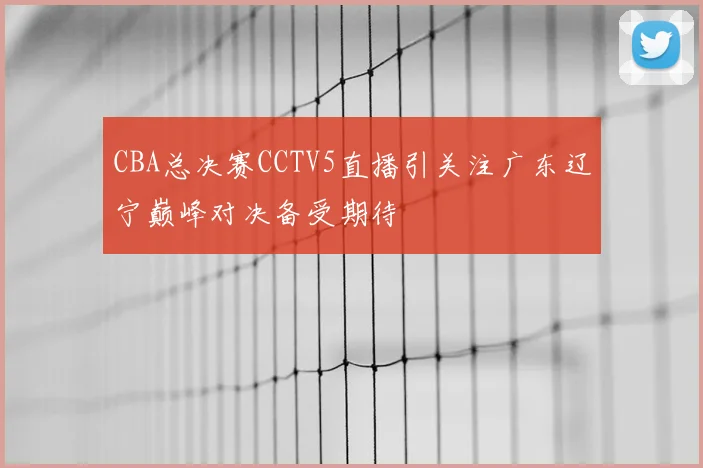 CBA总决赛CCTV5直播引关注广东辽宁巅峰对决备受期待